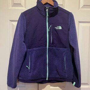The North Face Women's Denali Purple and Mint Fleece Jacket Size- M